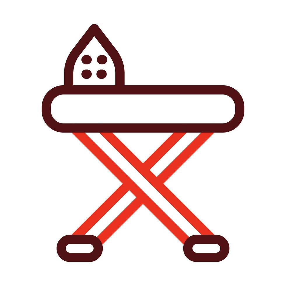 Iron Board Vector Thick Line Two Color Icons For Personal And Commercial Use.