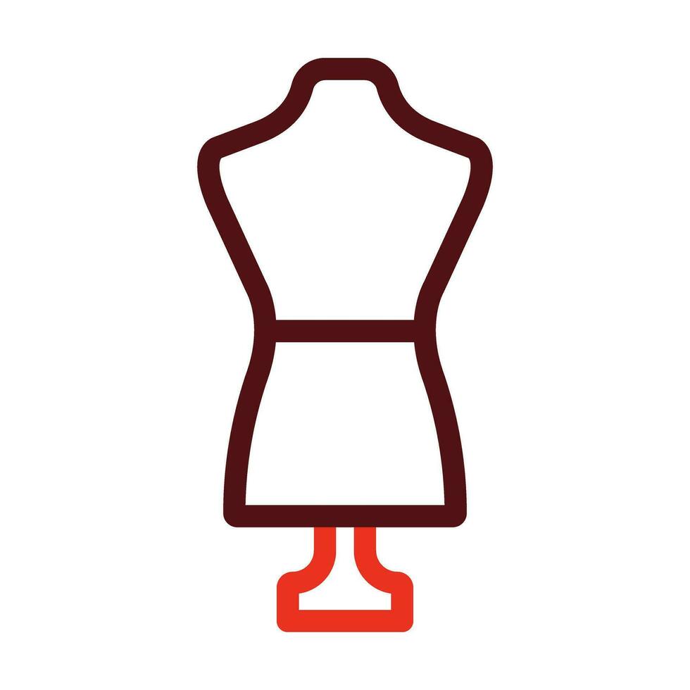Mannequin Vector Thick Line Two Color Icons For Personal And Commercial Use.