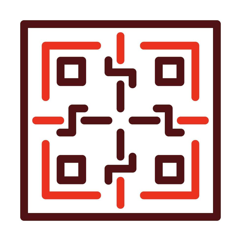 QR Vector thickk Line Two Color Icons For Personal And Commercial Use.