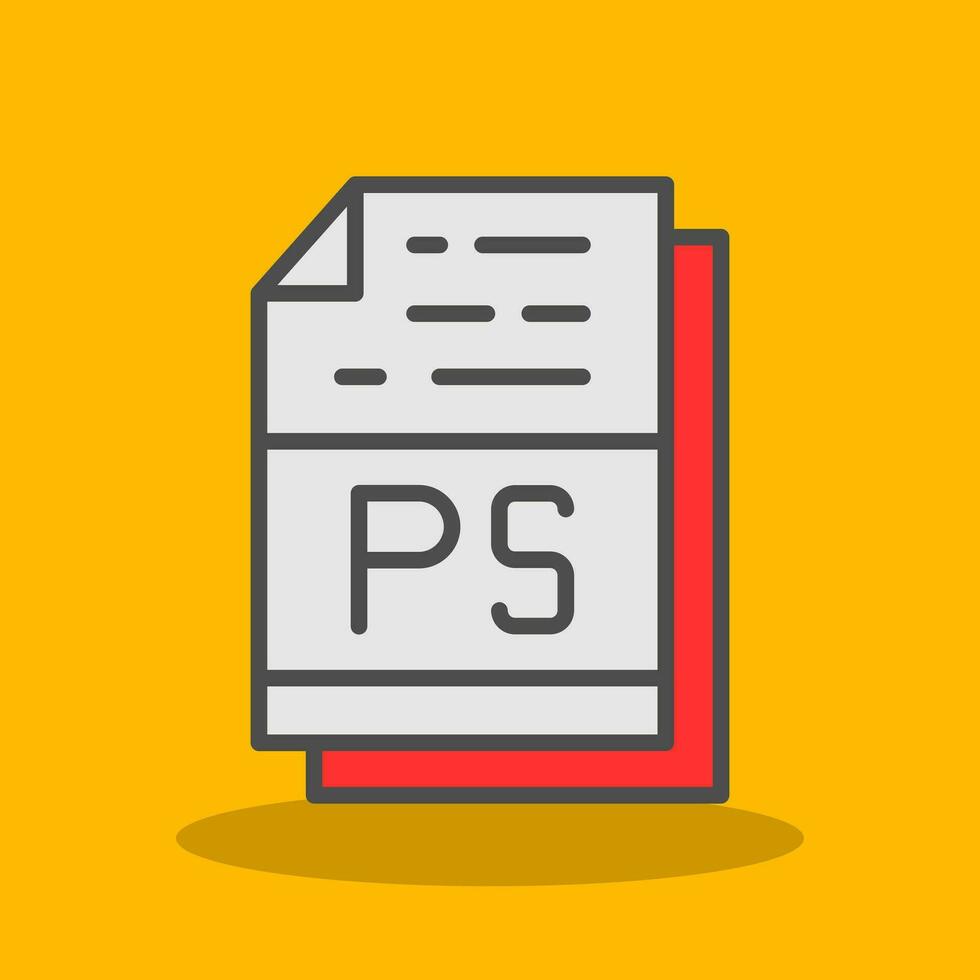 PS File Format Vector Icon Design