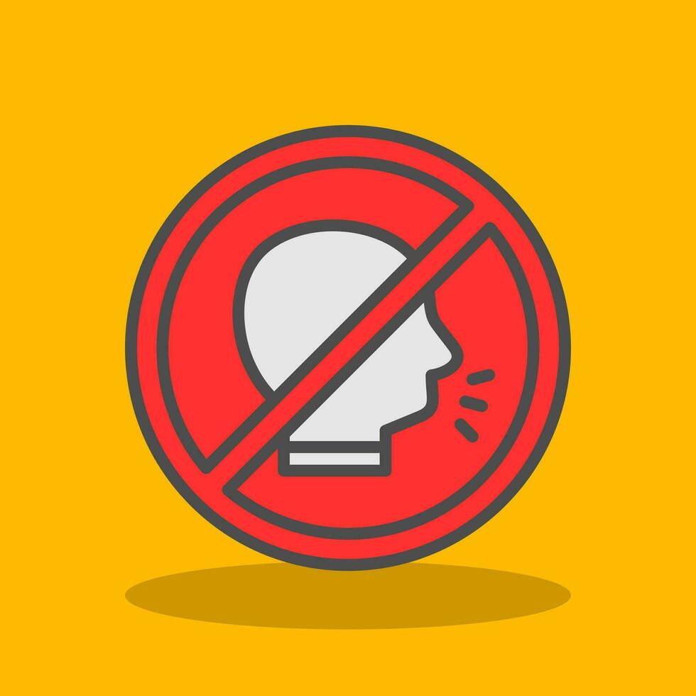 No shouting Vector Icon Design