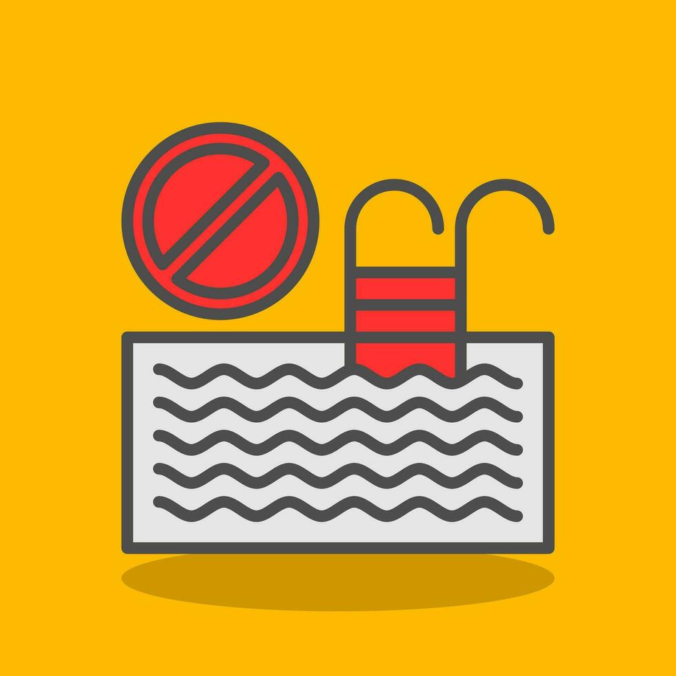 Swimming pool Ban Vector Icon Design