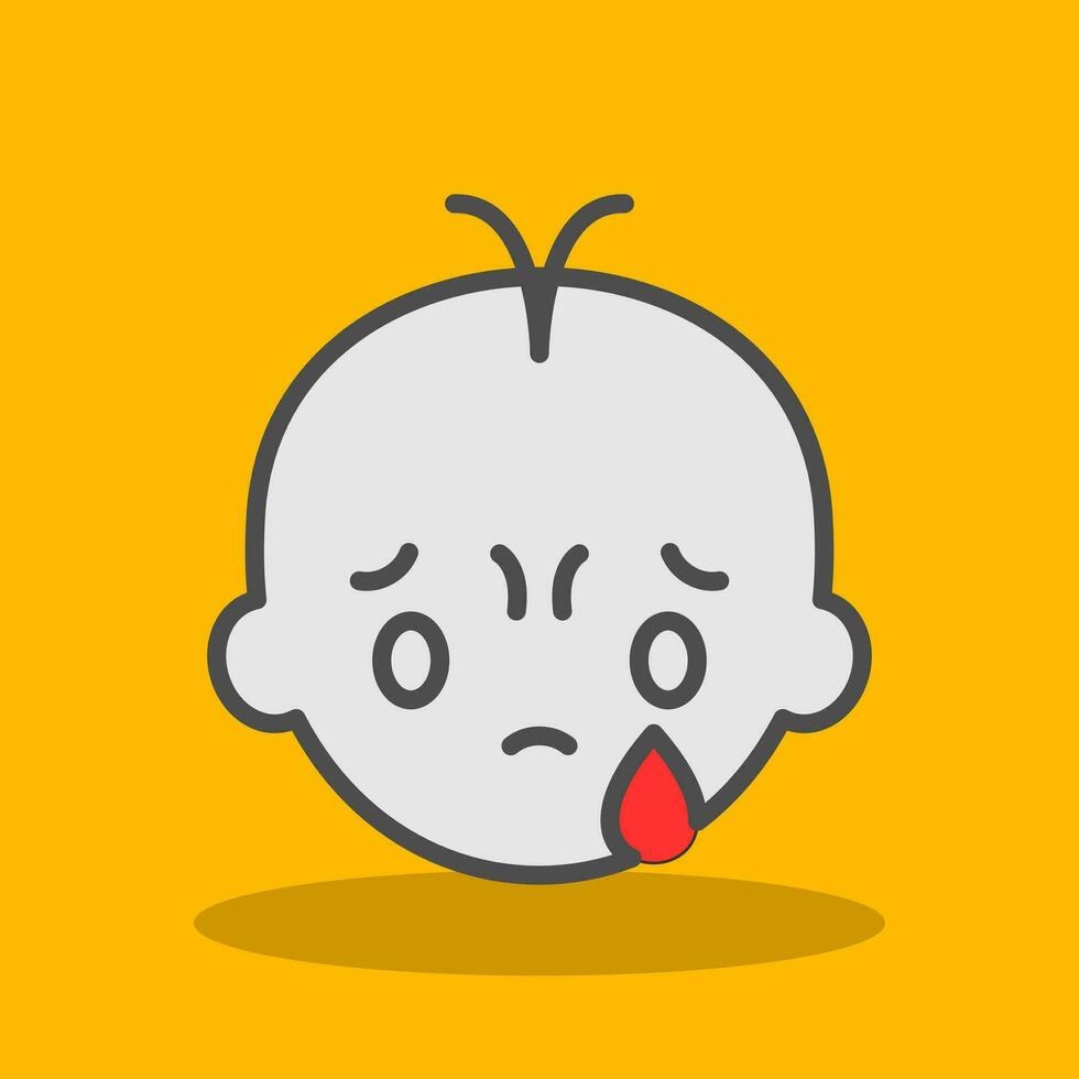 Crying Vector Icon Design