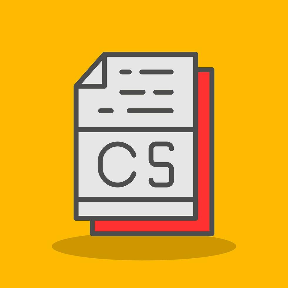 CS File Format Vector Icon Design