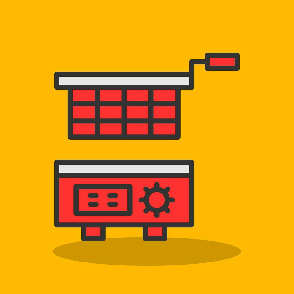 Deep fryer Vector Icon Design