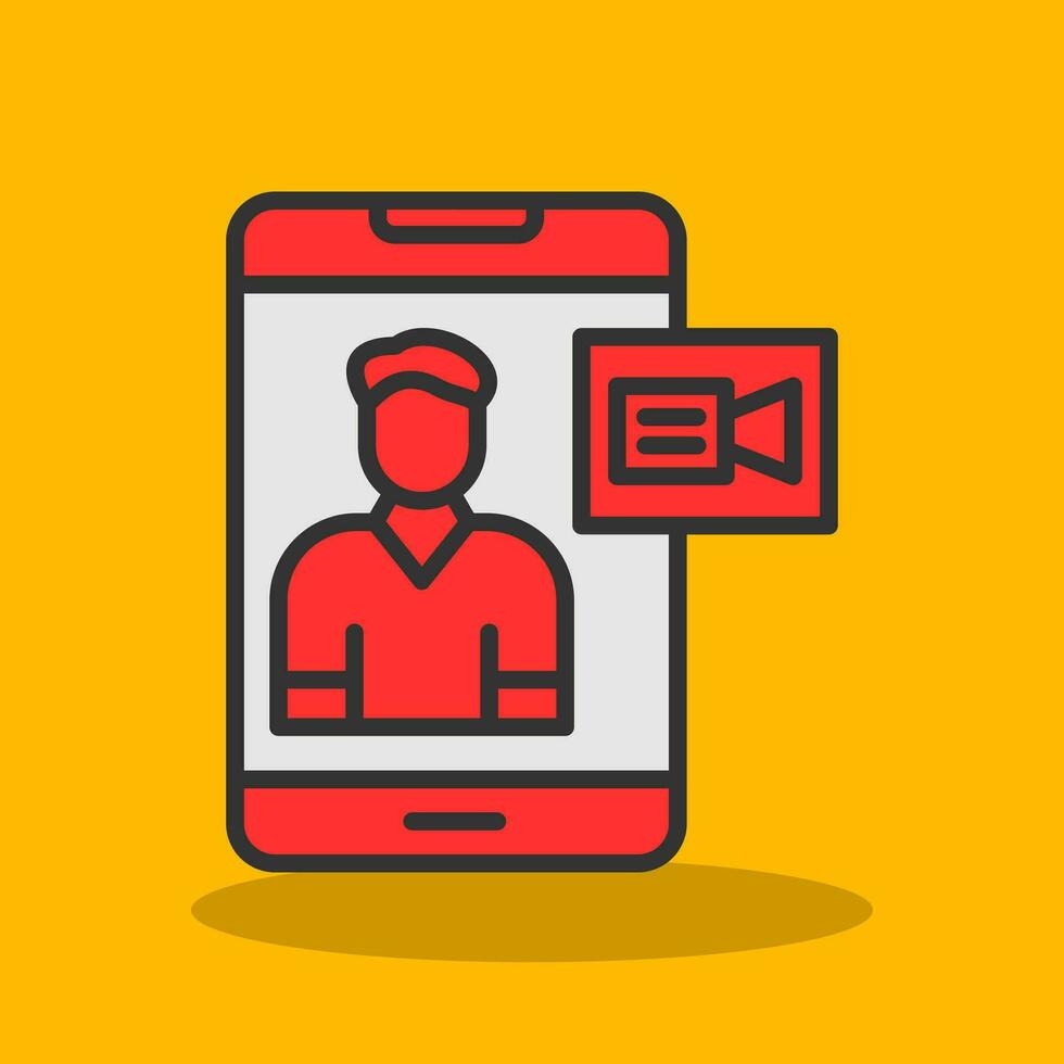 Video chat Vector Icon Design