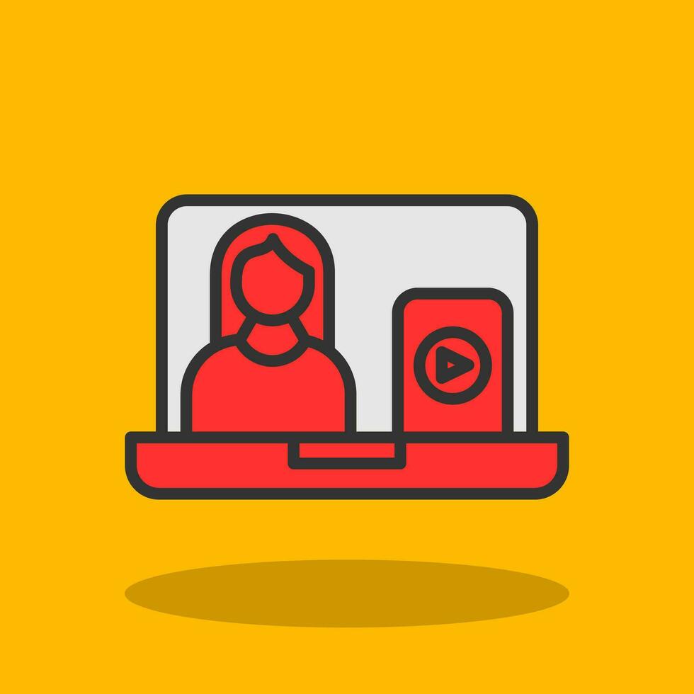 Vlogger Vector Icon Design
