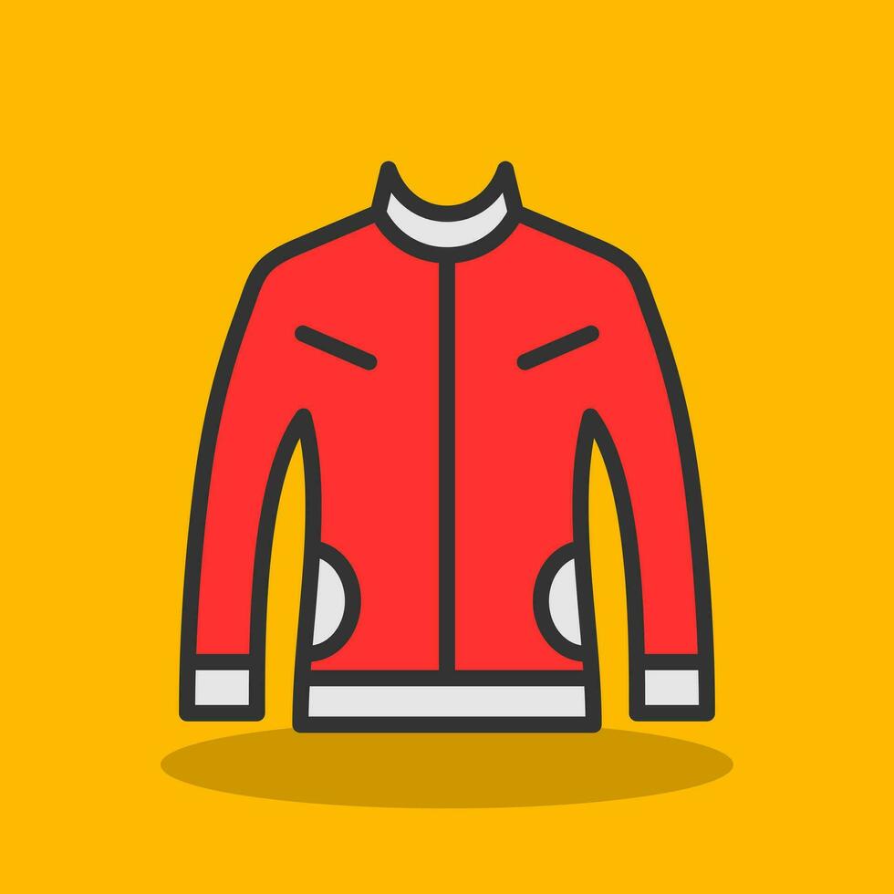 Leather jacket Vector Icon Design
