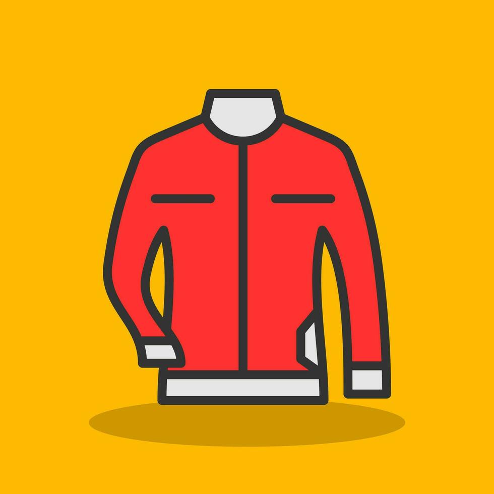 Leather jacket Vector Icon Design