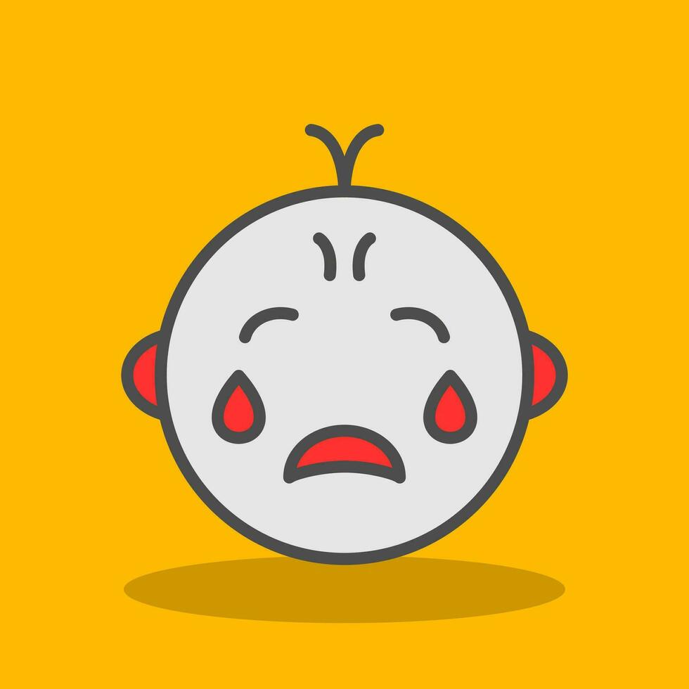 Baby crying Vector Icon Design