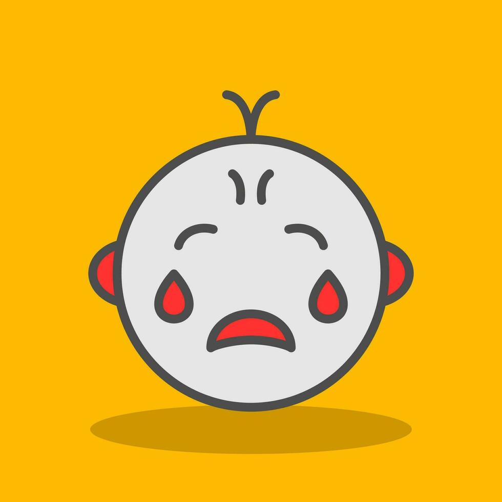 Baby crying Vector Icon Design