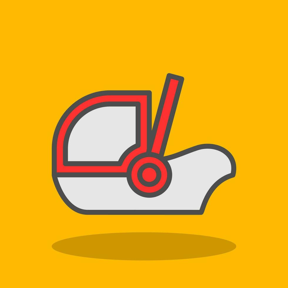 Baby car seat Vector Icon Design