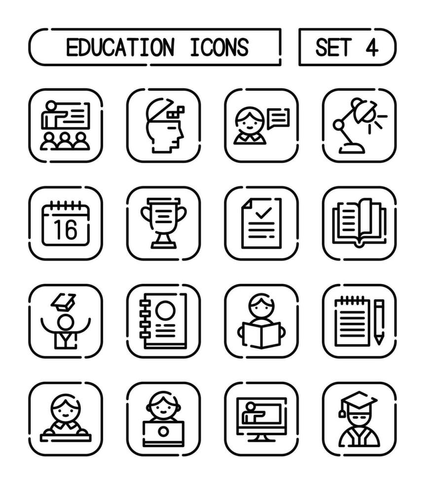 Set Of School And Education Icons vector