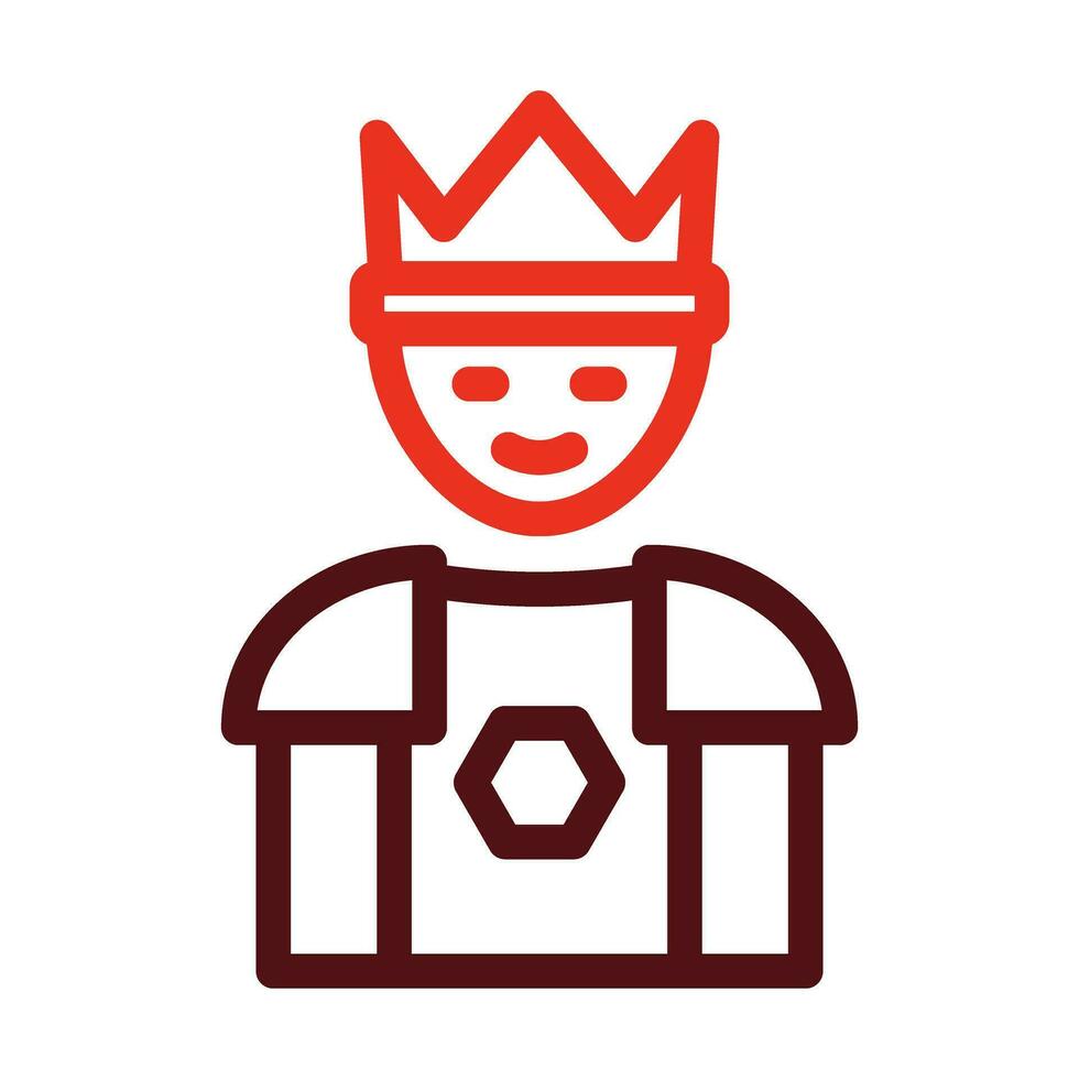 Prince Vector Thick Line Two Color Icons For Personal And Commercial Use.