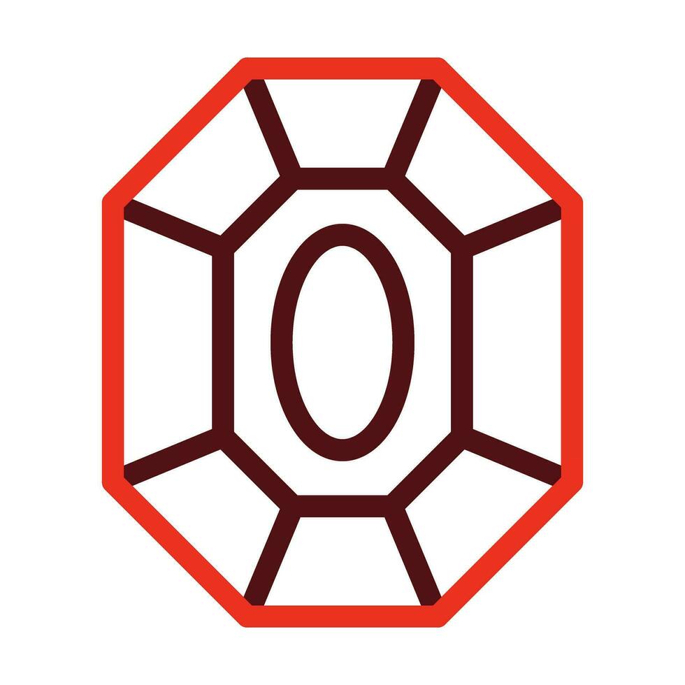 Crystal Vector Thick Line Two Color Icons For Personal And Commercial Use.
