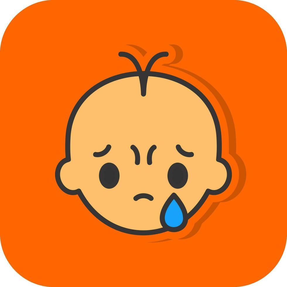 Crying Vector Icon Design