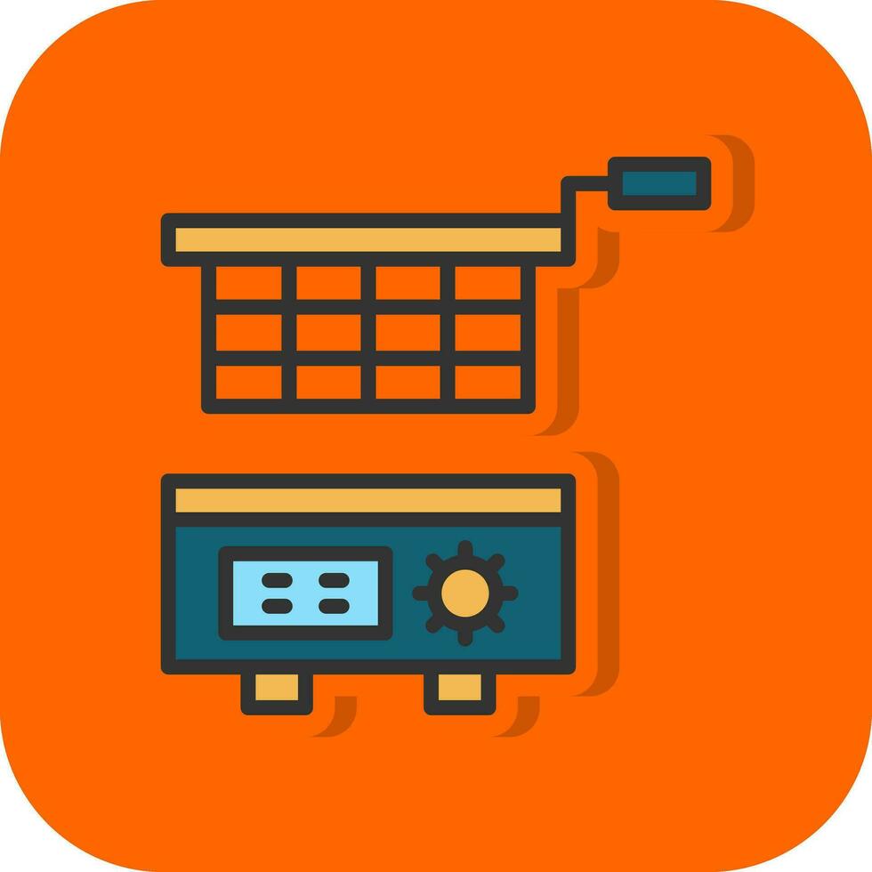 Deep fryer Vector Icon Design