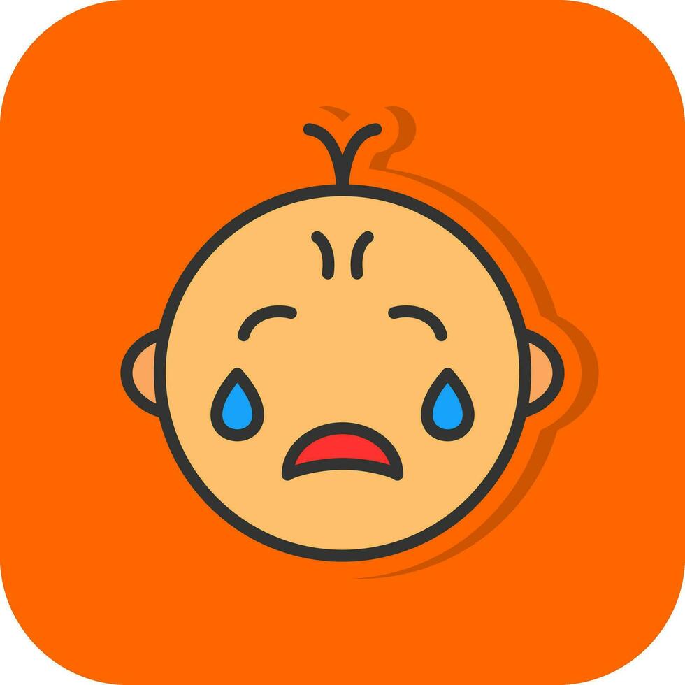Baby crying Vector Icon Design