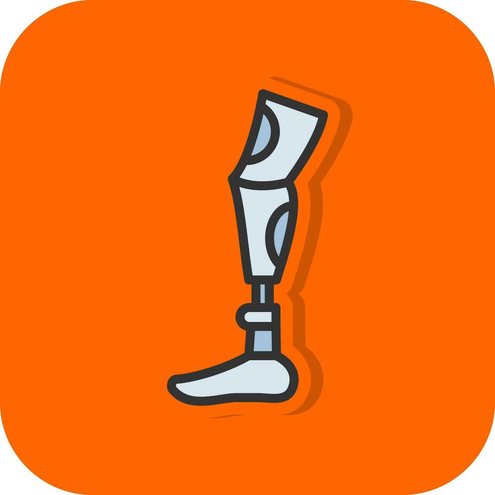 Robot leg Vector Icon Design