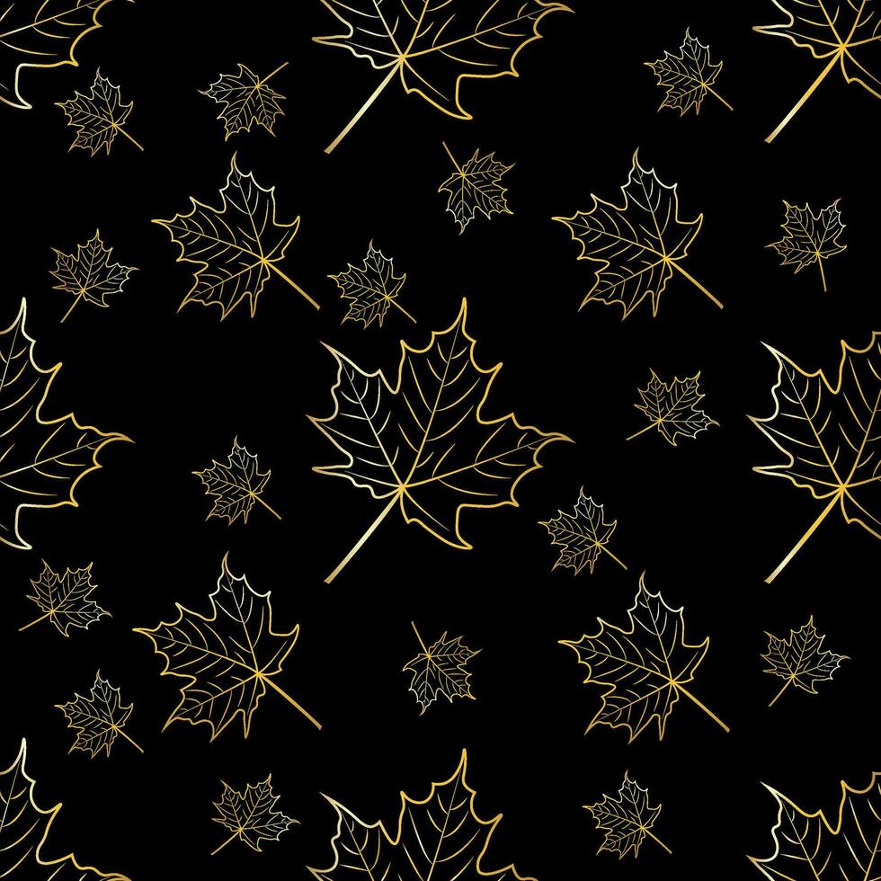 Fall leaf seamless pattern. Autumn foliage. Background for your design wallpapers, pattern fills, web page, surface textures vector