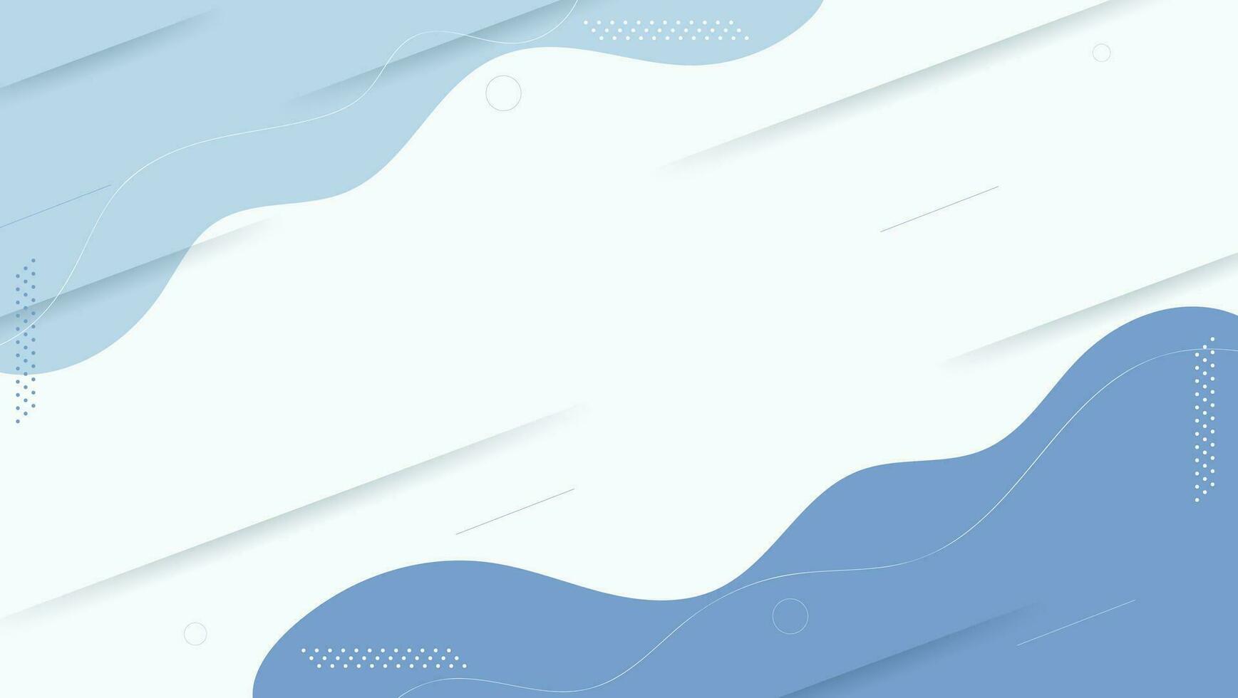 Abstract Memphis Background blue  wavy shapes. vector illustration