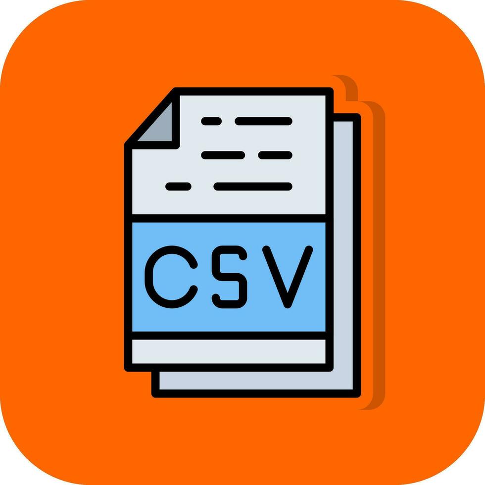 Csv File Format Vector Icon Design