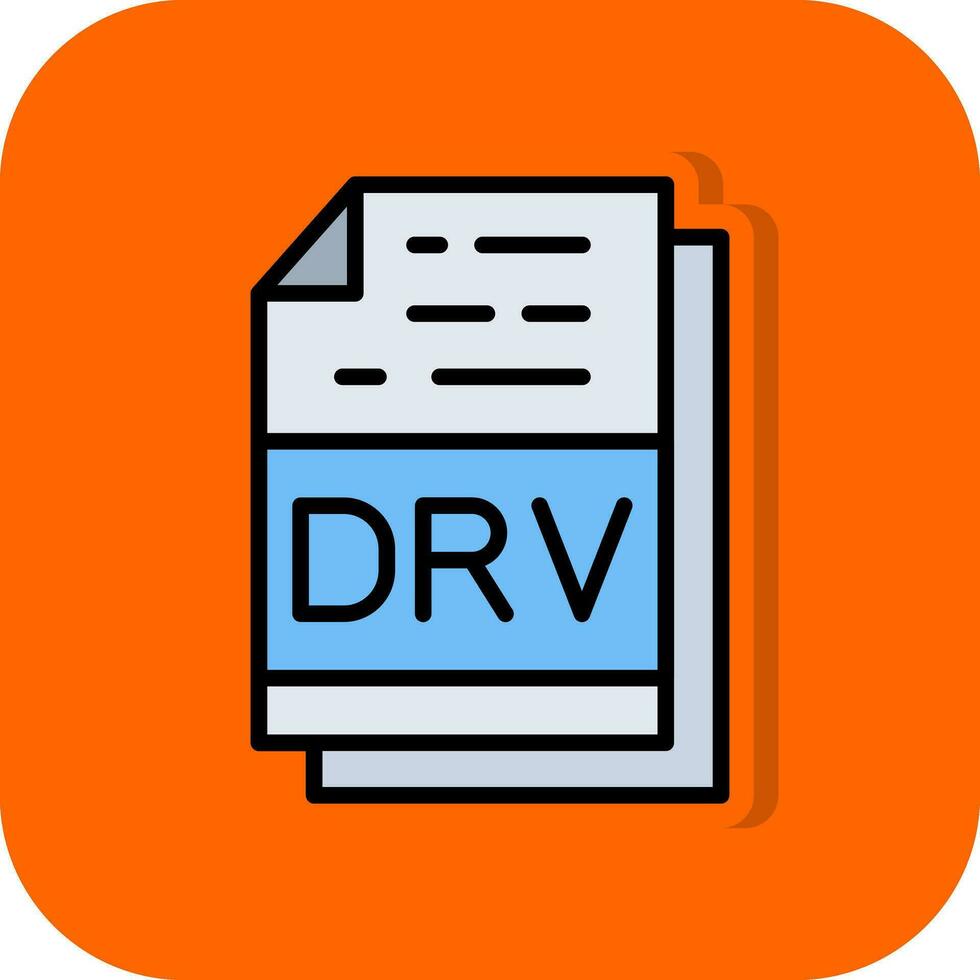 Drv File Format Vector Icon Design