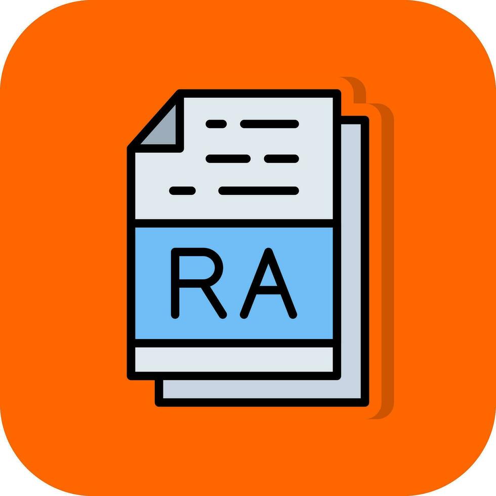 RA File Format Vector Icon Design