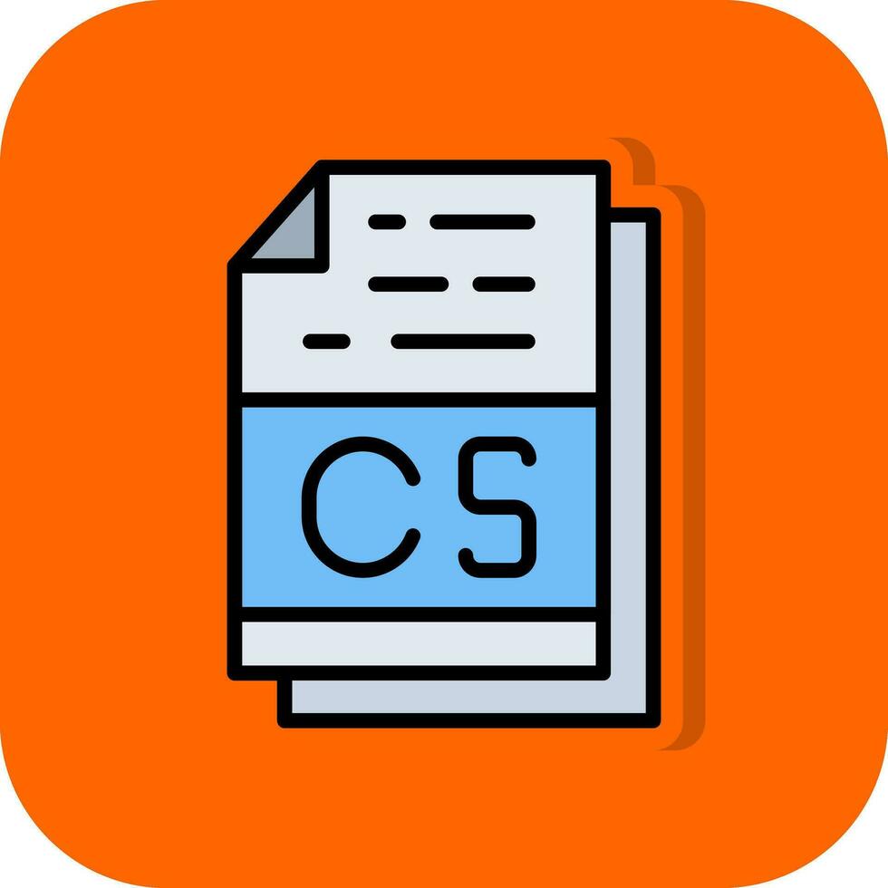CS File Format Vector Icon Design