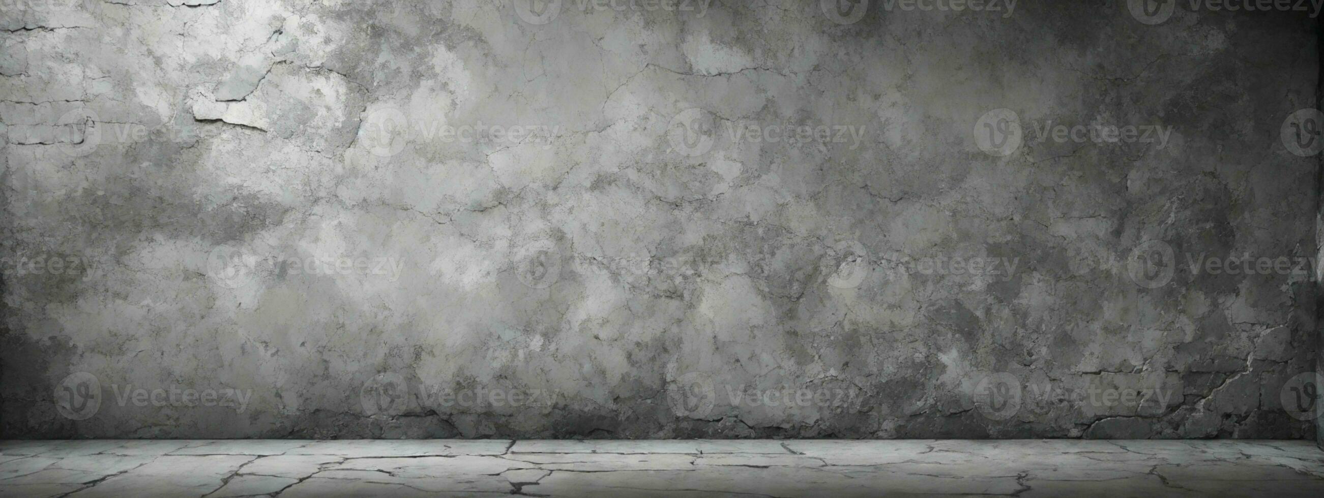 Old wall texture cement dark black gray background abstract grey color design are light with white gradient background.. AI generated photo