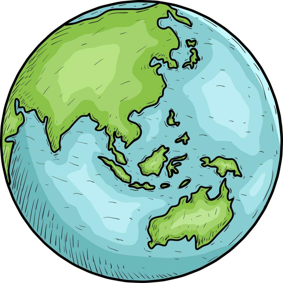 dibujos animados bosquejo de globo aislado vector