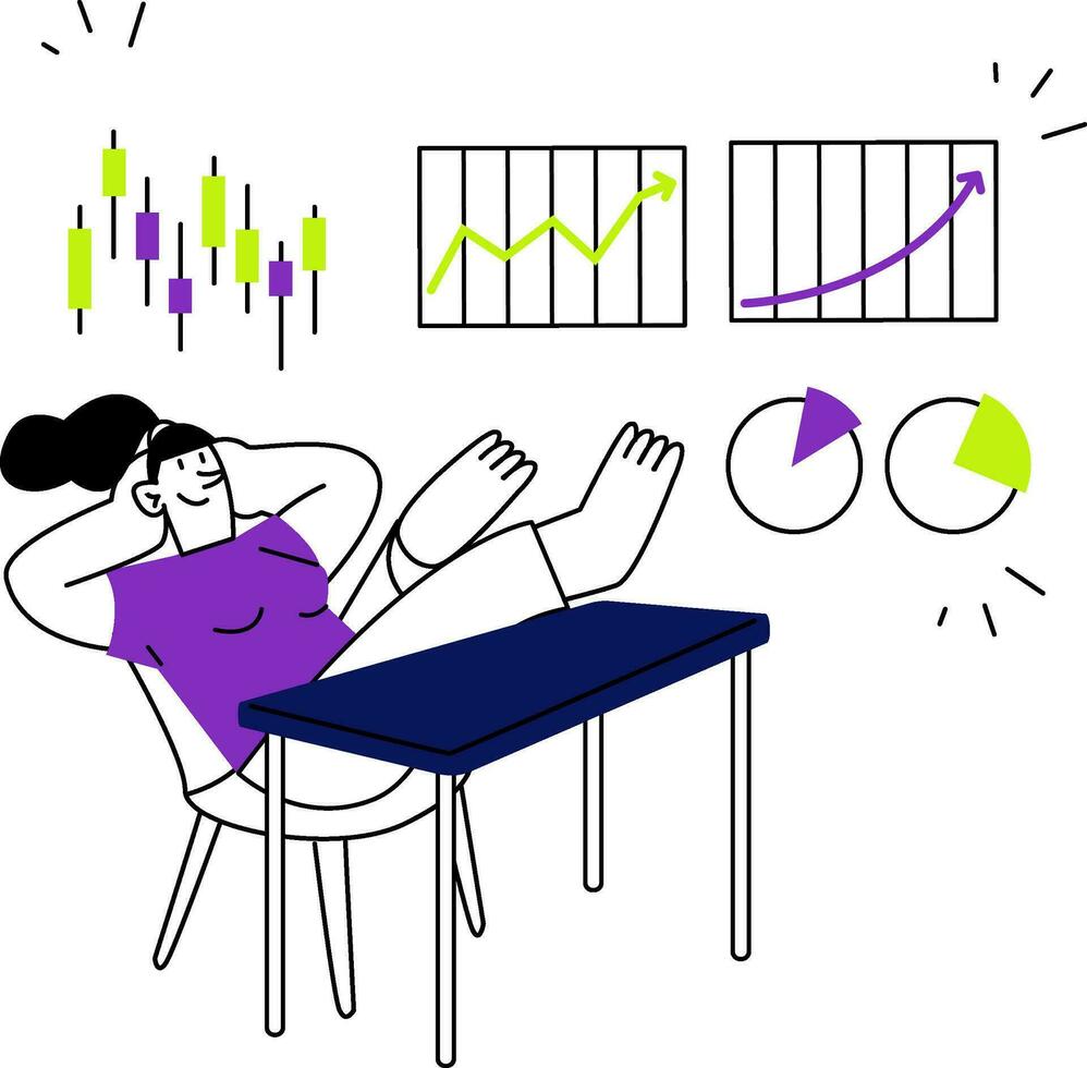 Data Analyst Illustration for uiux, web, app, infographic, etc vector