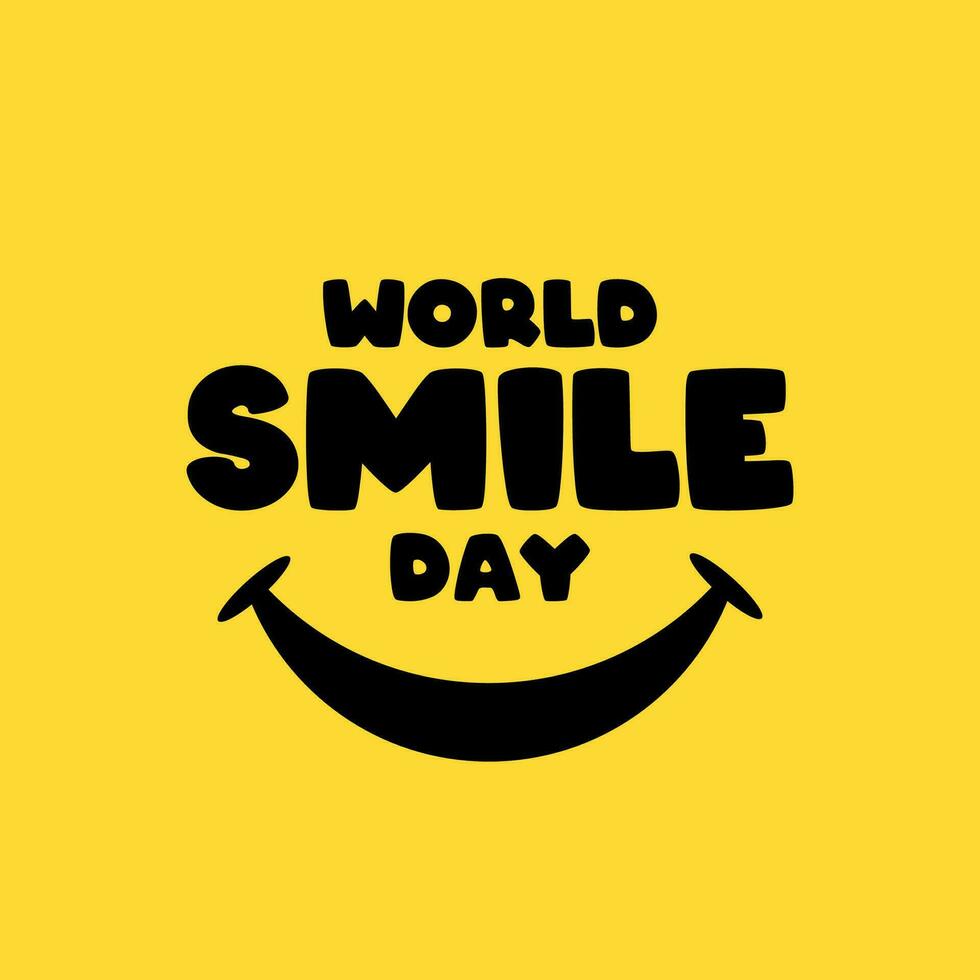 World smile day greeting card template. Vector illustration design