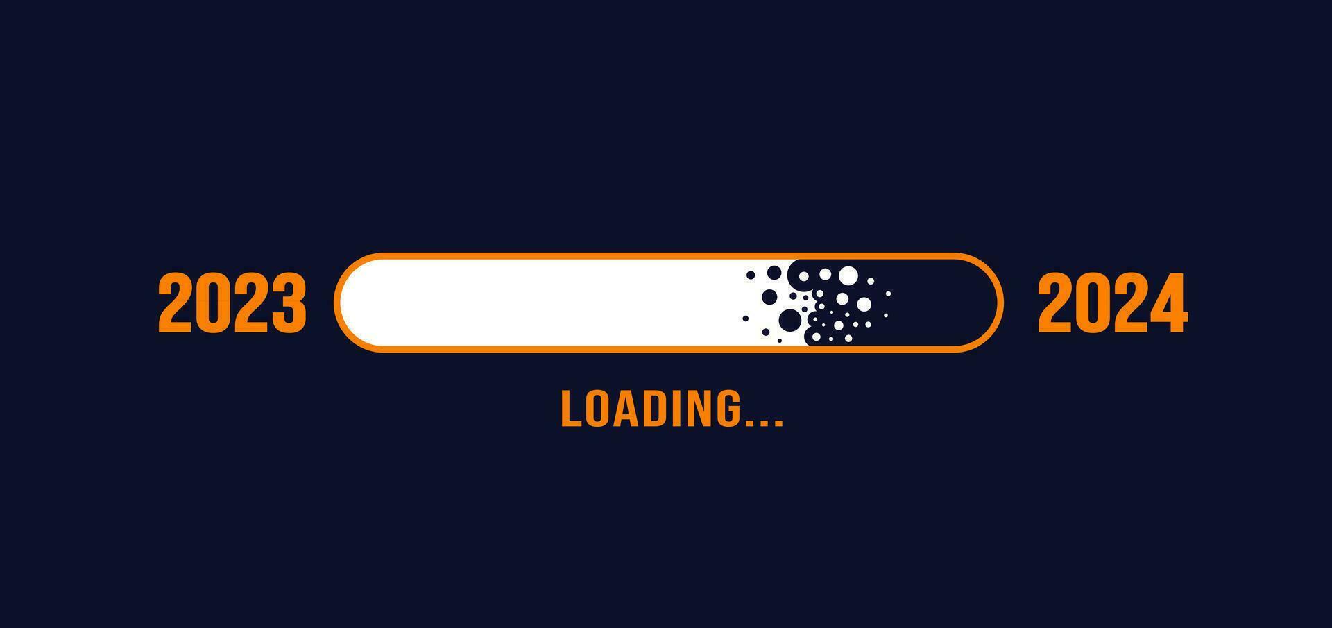 2024 loading bar Progress digital technology colorful background. happy