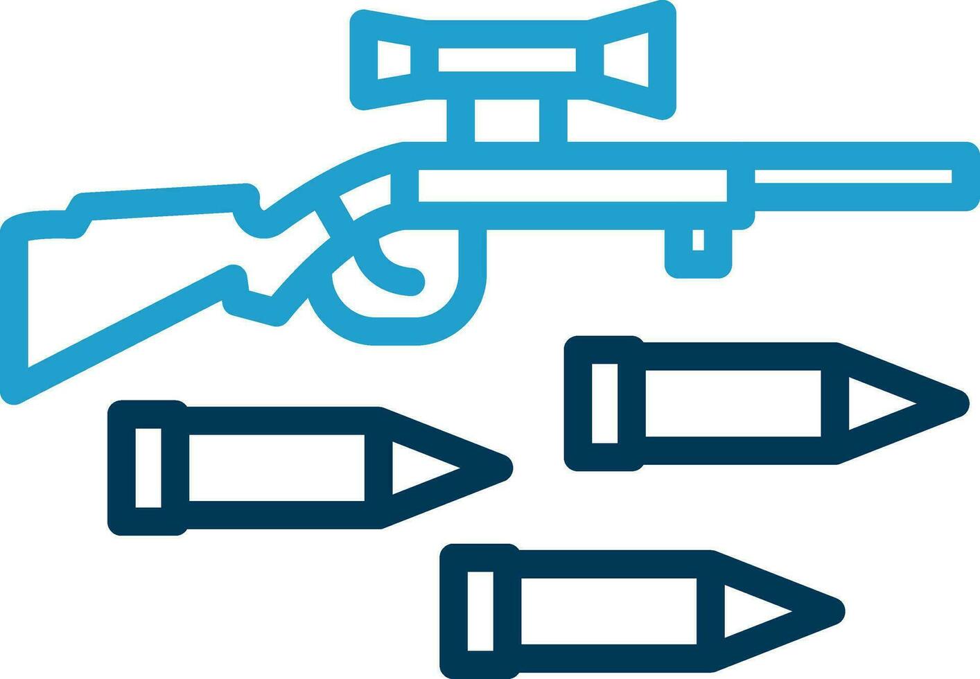 diseño de icono de vector de rifle