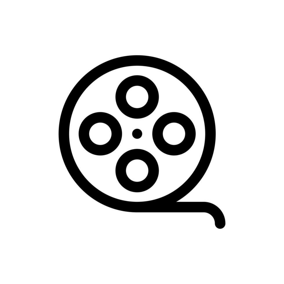 película rodar icono en de moda plano estilo aislado en blanco antecedentes. película rodar silueta símbolo para tu sitio web diseño, logo, aplicación, ui vector ilustración, eps10.