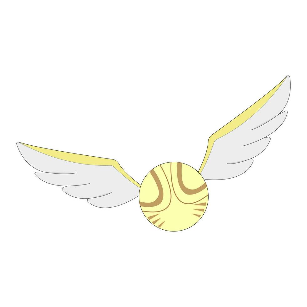 The golden snitch from the movie. Vector illustration