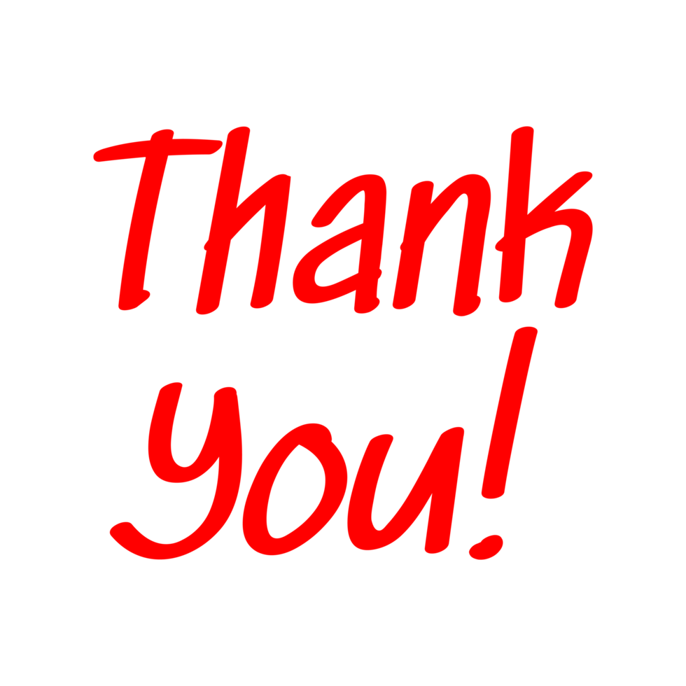 dank u belettering concept Aan een transparant achtergrond png