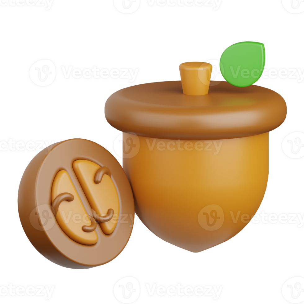 3d tolkning valnötter isolerat användbar för mat, allergen, allergi, sjukdom och antigen design element png