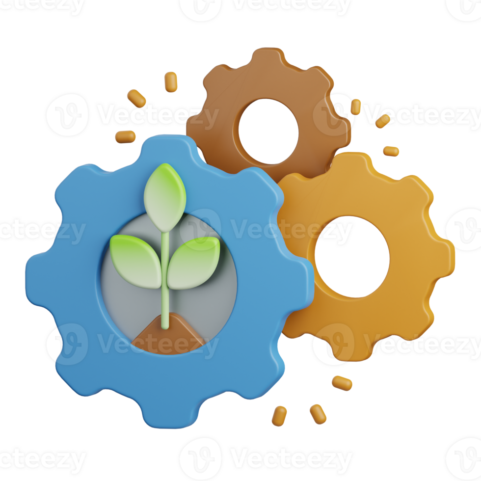 3d rendering farming technology isolated useful for agriculture, smart farm and innovation design png