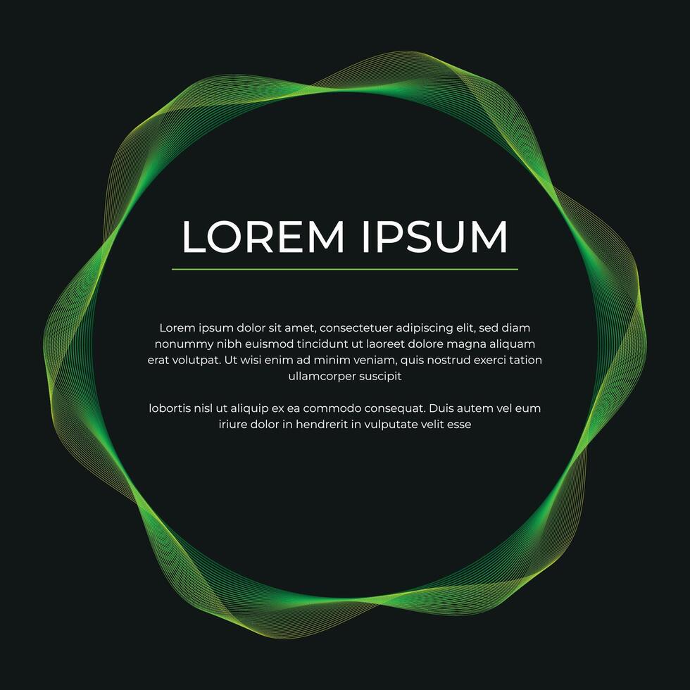 gradient color wavy lines frame vector