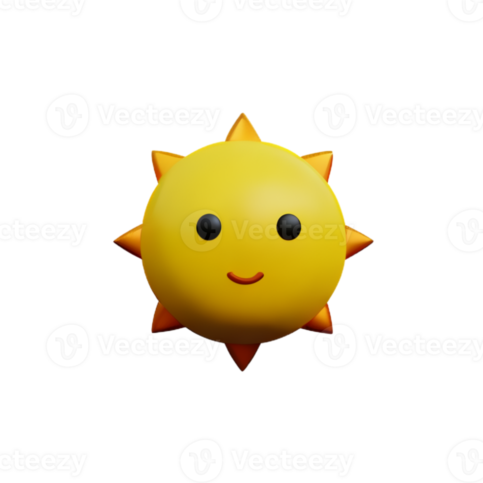 Sun Cute Summer AI Generative png