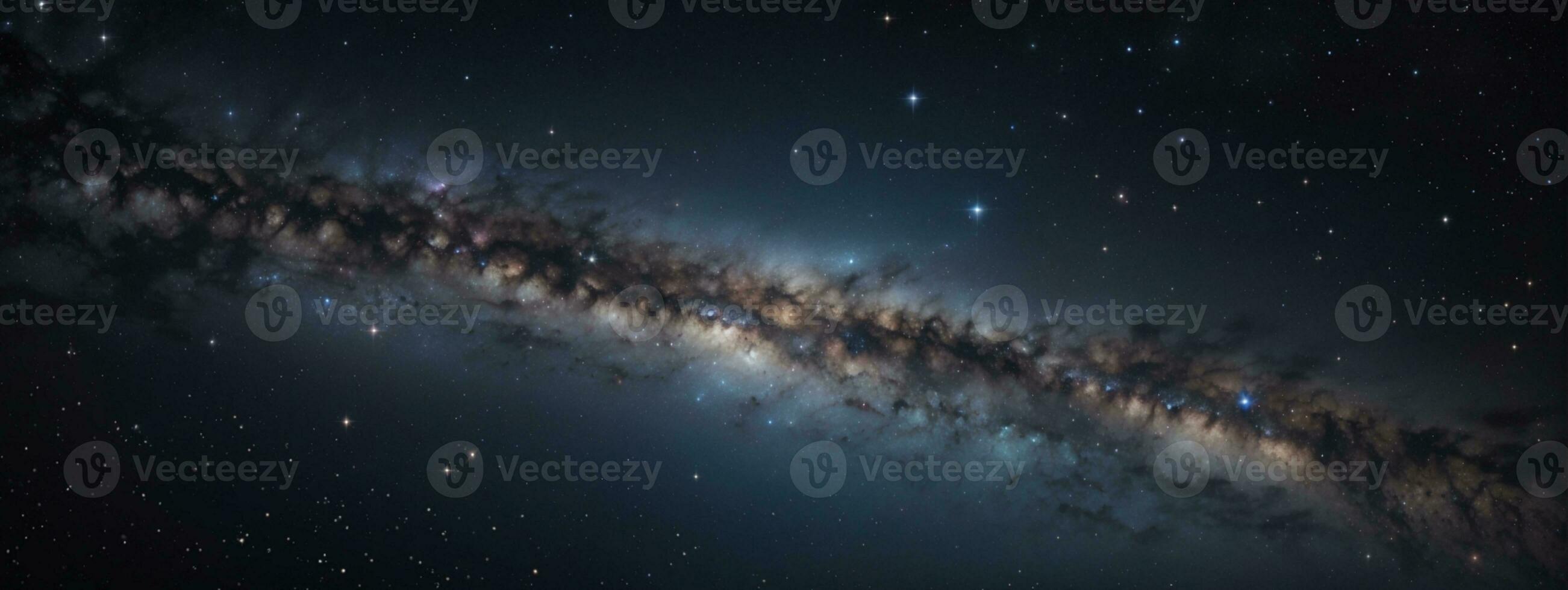 Stars and galaxy outer space sky night universe black starry background of shiny starfield. AI generated photo