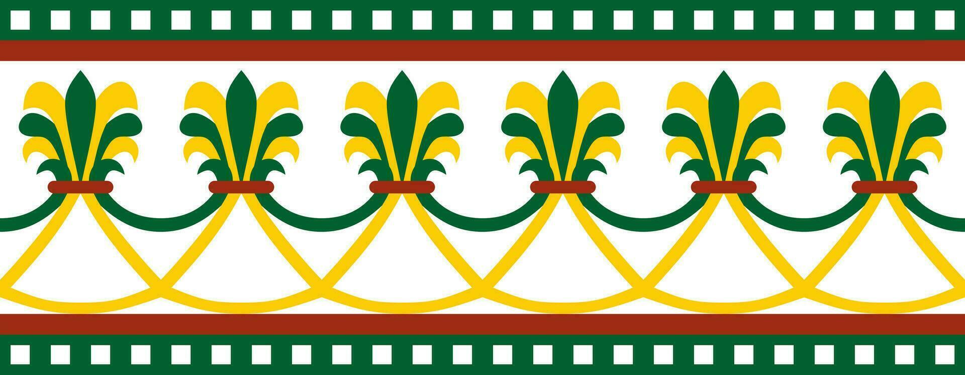 vector interminable de colores nacional persa ornamento. sin costura marco, frontera étnico modelo de iraní civilización