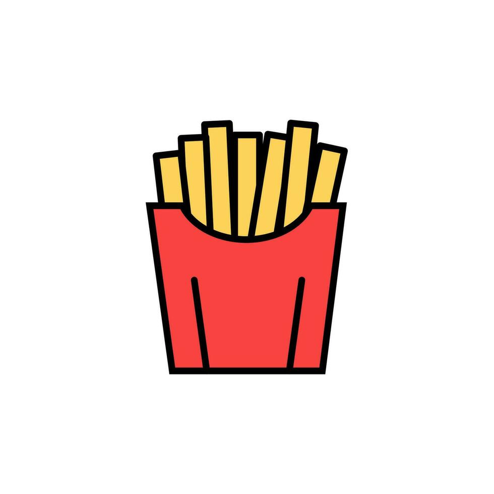 French fries flat design. Vector illustration