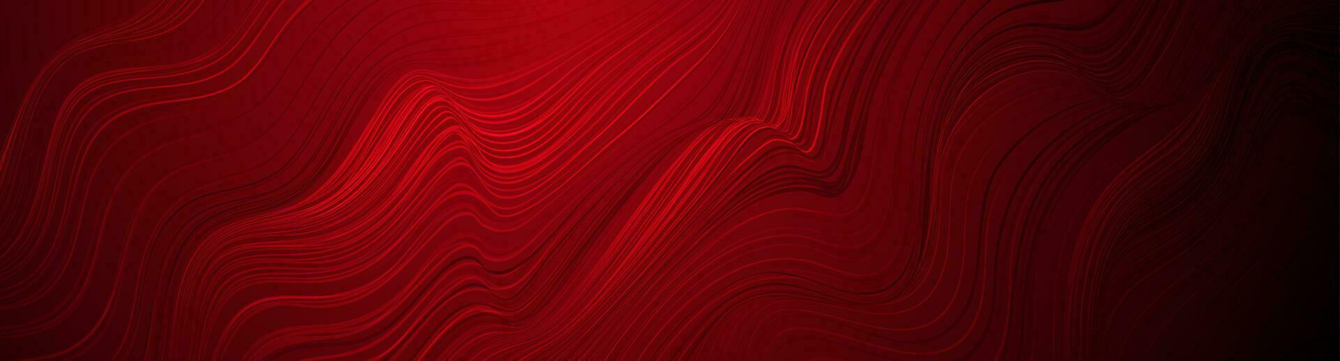 Dark red liquid wavy lines abstract pattern design vector