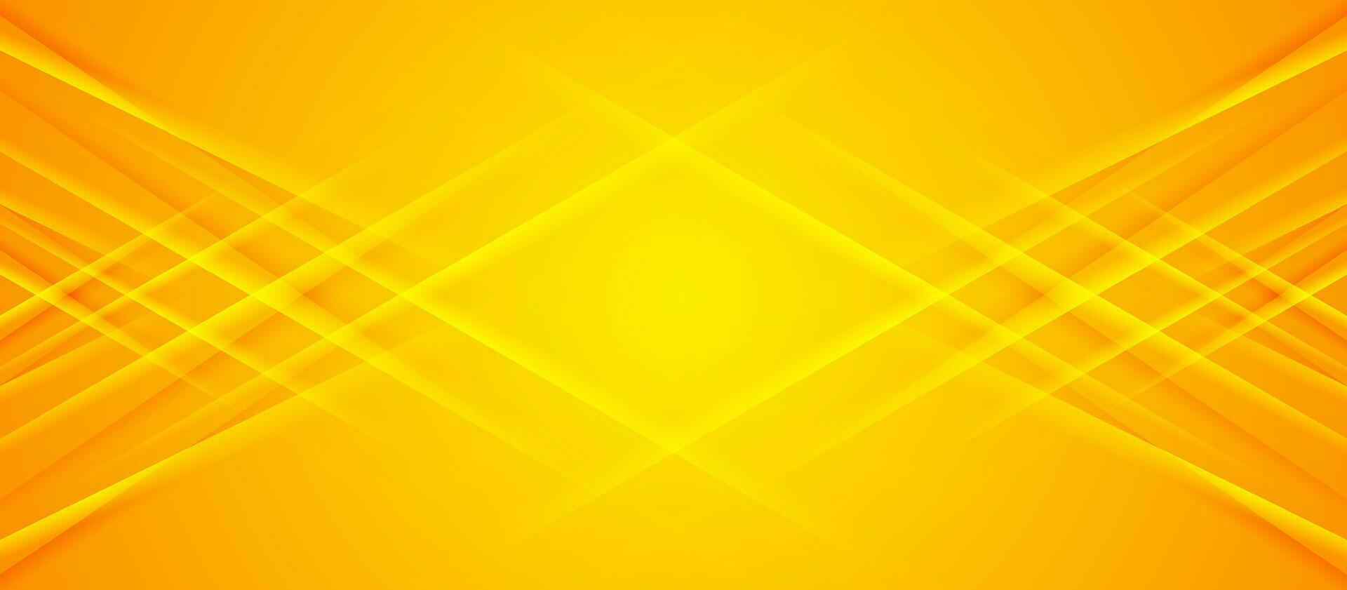Bright orange shiny glossy geometric lines abstract background vector