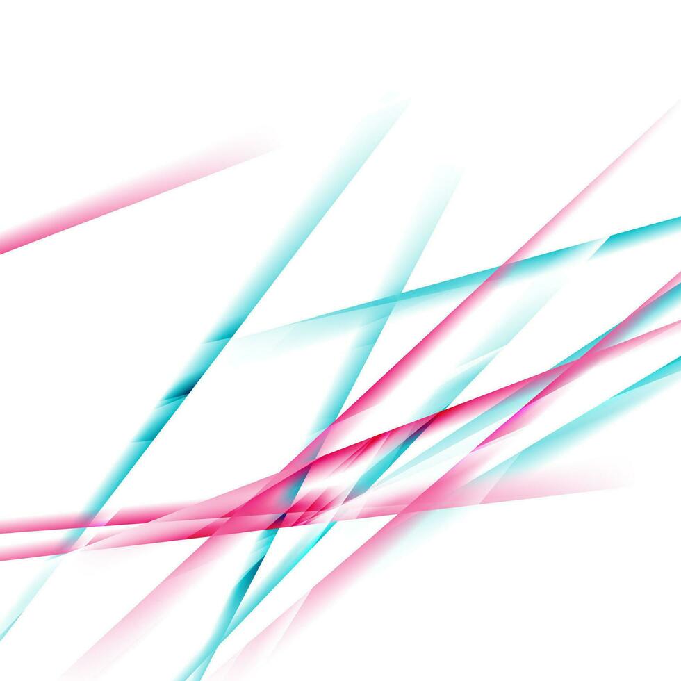 Pink and blue glossy stripes abstract background vector