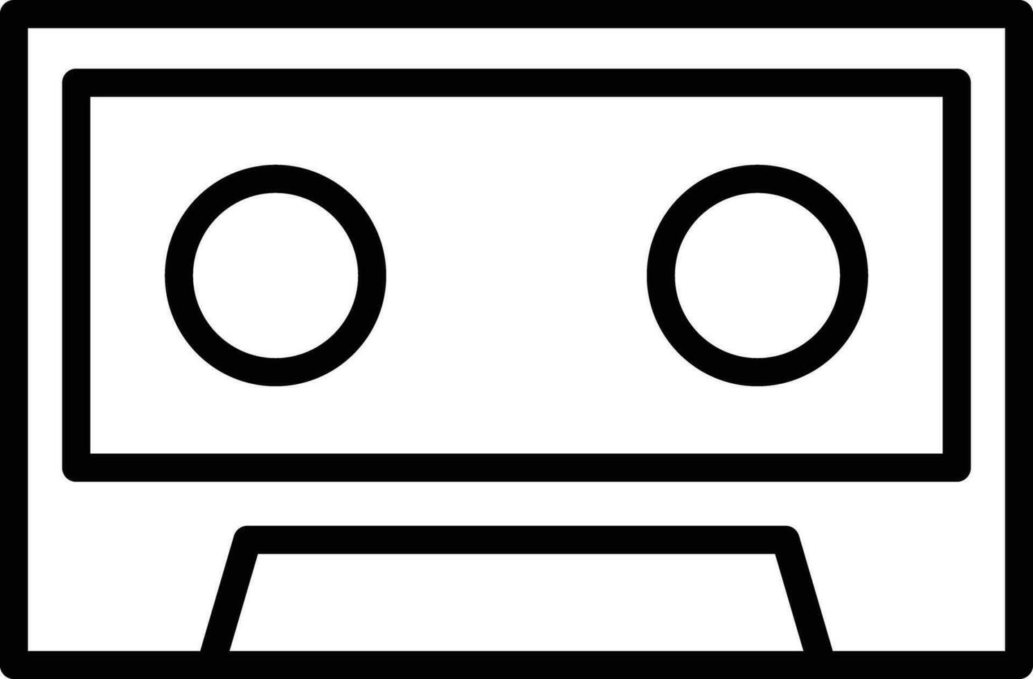 Cassette icon vector . Audio cassette tape icon isolated on white background