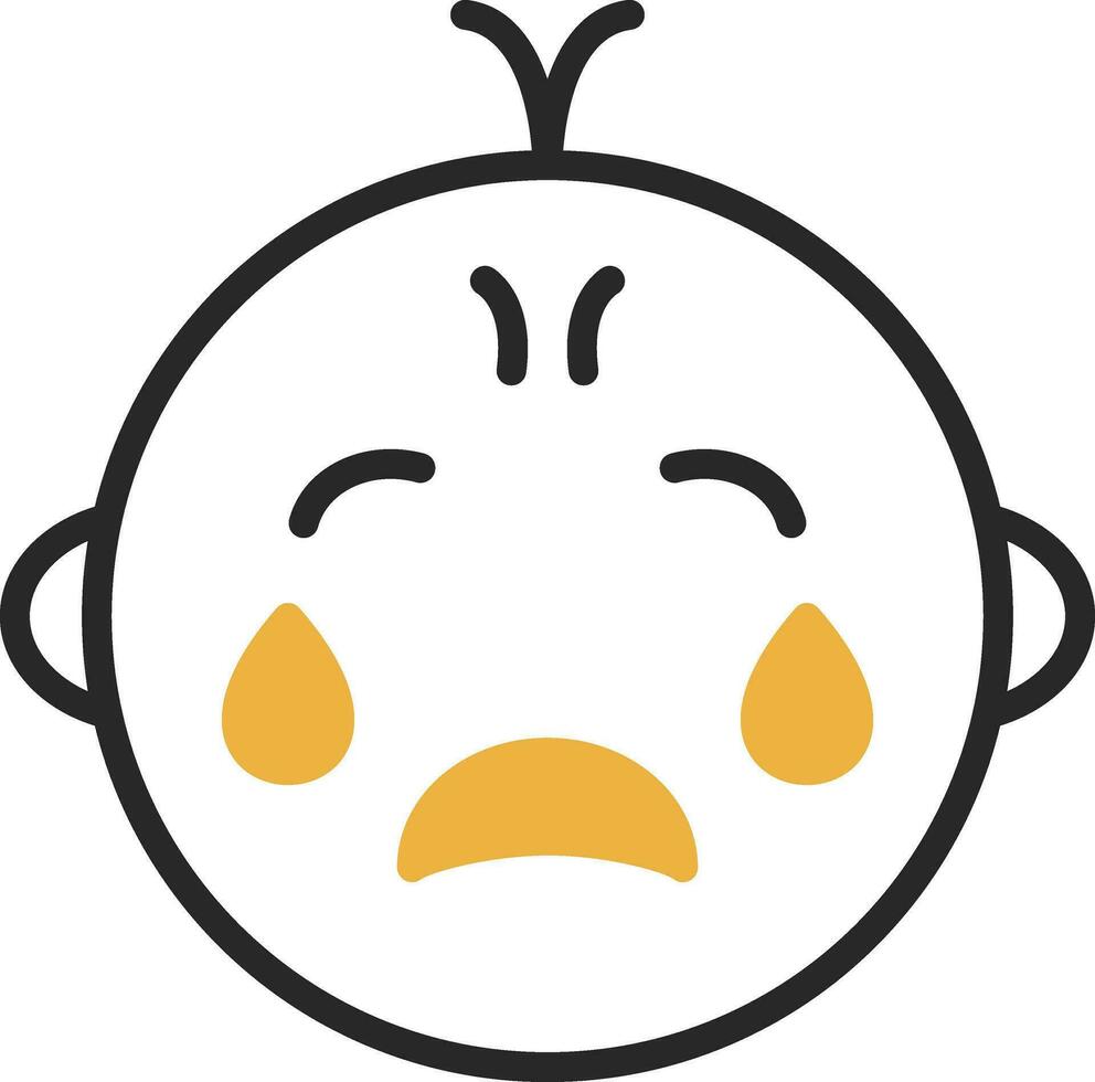 Baby crying Vector Icon Design